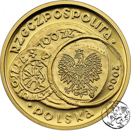 Polska, III RP, 100 złotych, 2000, 1000-lecie Zjazdu w Gnieźnie