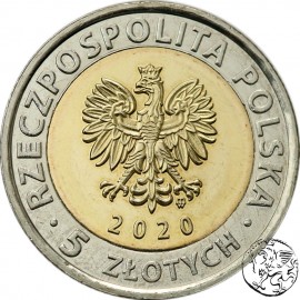 III RP, 5 złotych, 2020, Odkryj Polskę – Kościół Mariacki 