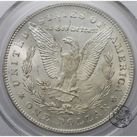 USA, 1 dolar, 1880/79 CC, PCGS MS 65, Revers 1878