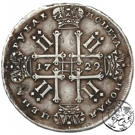 Rosja, rubel, 1729, Piotr II