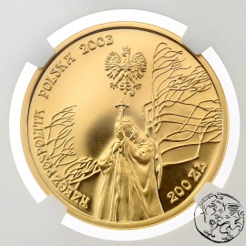 Polska, 200 zł, 2003, Jan Paweł II, 25-lecie Pontyfikatu, NGC PR 69