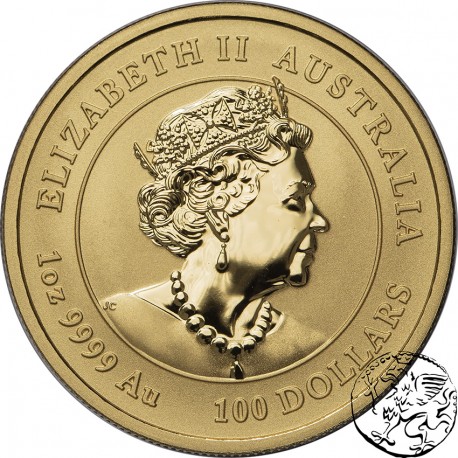 Australia, 100 dolarów, 2021, Rok Byka, uncja złota